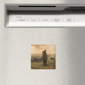 ジャン=フランソワ・ミレー – 羊飼いの娘と群れ1865 マグネット (インサイチュ (食洗機))