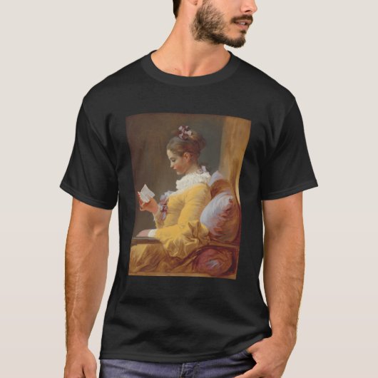 ジャン=ホノア読・フラゴナールの少女 Tシャツ (正面)