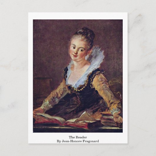 ジャン=ホノーア・フラゴナールの読者 ポストカード (正面)