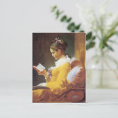 ジャン・ホノーレ・フラゴナールA Young 読 Girl's 1776 ポストカード (スタンド正面)
