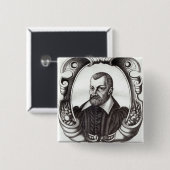 ジャン・ボダンのポートレート 缶バッジ (正面&裏面)