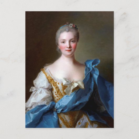 ジャン=マルク・ナティエ「ポルト夫人の肖像」1754年 ポストカード (正面)
