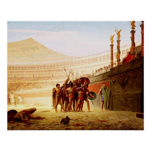 ジャン=レオン・ジェロームの「Ave Caesar」 ポスター (正面)