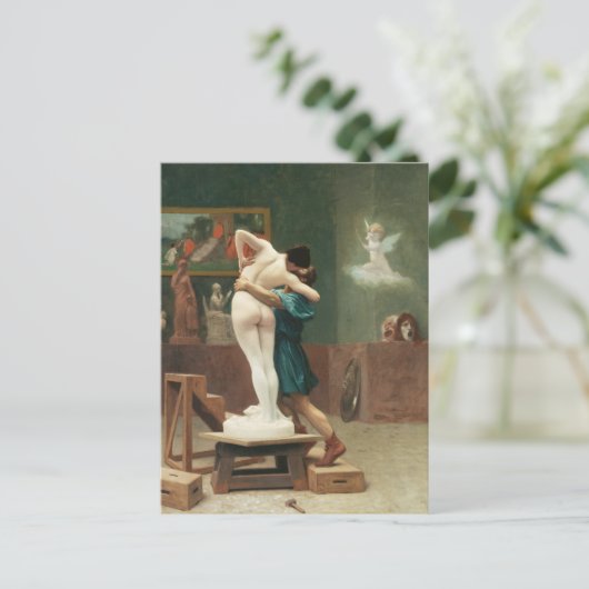ジャン=レオン・ジェローム・ピグマリオンとガラテア神話アート ポストカード (スタンド正面)