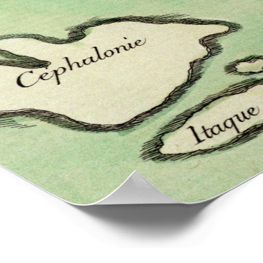 ジャン・レーシンの「アンドロマケー」のエピロスの地図と向かい ポスター (角)