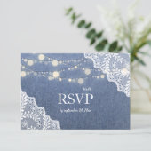 ジャン、レース&ストリングライト結婚ズno Meal 2 出欠カード (スタンド正面)