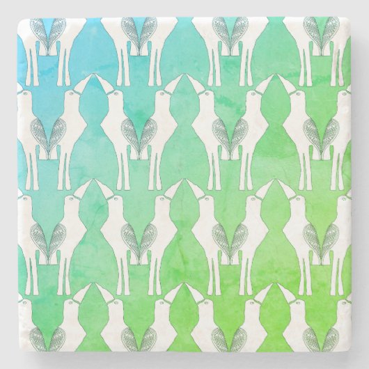 ジャヴァンミナ鳥コースター ストーンコースター (正面)