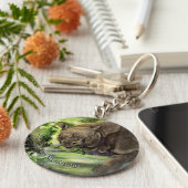 ジャヴァンライノアート キーホルダー (側面)