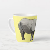 ジャヴァンライノセロス漫画イラストレーション カフェラテマグ (左アングル)