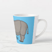 ジャヴァンライノセロス漫画イラストレーション カフェラテマグ (右)