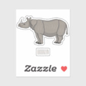 ジャヴァンライノセロス漫画イラストレーション シール (シート)