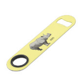 ジャヴァンライノセロス漫画イラストレーション スピード栓抜き (正面アングル)