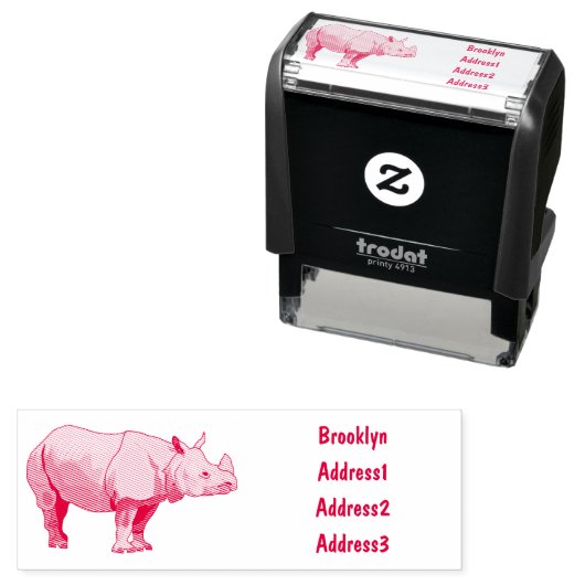 ジャヴァンライノセロス漫画イラストレーション セルフインキングスタンプ (インサイチュ)