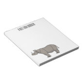 ジャヴァンライノセロス漫画イラストレーション ノートパッド (アングル)