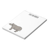 ジャヴァンライノセロス漫画イラストレーション ノートパッド (回転)