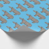 ジャヴァンライノセロス漫画イラストレーション ラッピングペーパー (角)