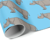 ジャヴァンライノセロス漫画イラストレーション ラッピングペーパー (ロールコーナー)