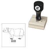 ジャヴァンライノセロス漫画イラストレーション ラバースタンプ (押印)
