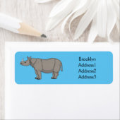 ジャヴァンライノセロス漫画イラストレーション ラベル (インサイチュ)