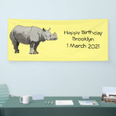 ジャヴァンライノセロス漫画イラストレーション 横断幕 (トレードショー)