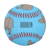 ジャヴァンライノセロス漫画イラストレーション 野球ボール (正面)