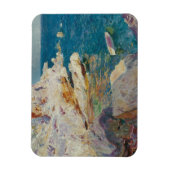 ジャヴェアと白いボートのホアキン・ソロラ岩 マグネット (縦)