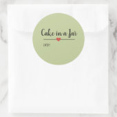 ジャーのセージの緑のケーキ ラウンドシール (バッグ)