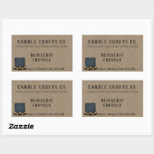 ジャーキャンドルカントリーカスタム香りビジネスラベル 長方形シール (シート)