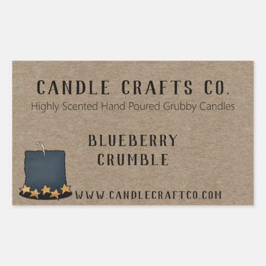 ジャーキャンドル カントリー カスタム 香り ビジネス ラベル (正面)