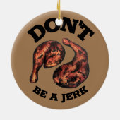 ジャークジャマイカジャークジャークチキンレッググルメ セラミックオーナメント (裏面)