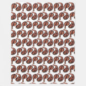 ジャークチキンカリブのウェストインディアンジャマイカフード フリースブランケット (正面)