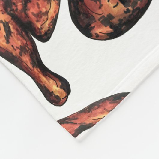 ジャークチキンカリブのウェストインディアンジャマイカフード フリースブランケット (角)