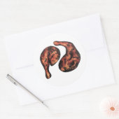 ジャークチキンカリブのウェストインディアンジャマイカフード ラウンドシール (封筒)