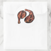 ジャークチキンカリブのウェストインディアンジャマイカフード ラウンドシール (バッグ)