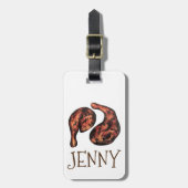 ジャークチキンカリブのウェストインディアンジャマイカフード ラゲッジタグ (正面縦)