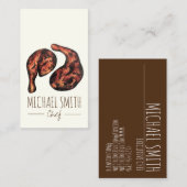 ジャークチキンカリブのウェストインディアンジャマイカフード 名刺 (正面/裏面)