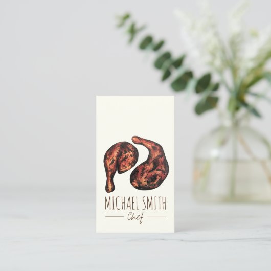 ジャークチキンカリブのウェストインディアンジャマイカフード 名刺 (スタンド正面)