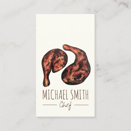 ジャークチキンカリブのウェストインディアンジャマイカフード 名刺 (正面)