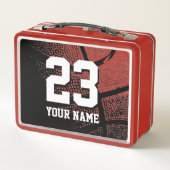 ジャージカスタムナンバーキッズバスケ競技 メタルランチボックス (裏面)