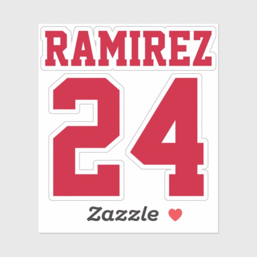 ジャージカスタムー番号とプレイヤー名のステッカー シール (シート)