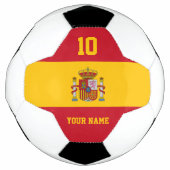 ジャージスペインのー番号付きサッカーカスタムボール サッカーボール (正面)