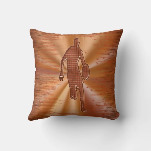 ジャージーあなたの名前及び数を用いるバスケットボールの枕 クッション (裏面)