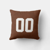 ジャージーあなたの数を用いるクールなフットボールの枕 クッション (裏面)
