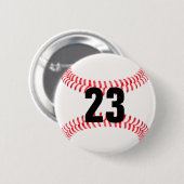 ジャージーのナンバーベースボールボタンを作成 缶バッジ (正面&裏面)