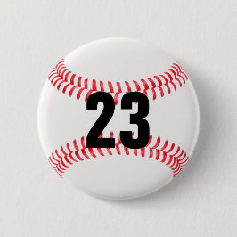 ジャージーのナンバーベースボールボタンを作成 缶バッジ