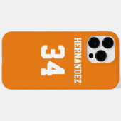 ジャージーの名前番号オレンジと白 Case-Mate iPhoneケース (裏面 (横))
