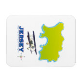 ジャージーの地図。 マグネット (横)