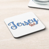 ジャージーの女の子のダイヤモンドのデザイン コースター (左側)