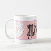 ジャージーの女の子はガスをポンプでくみません コーヒーマグカップ (左)