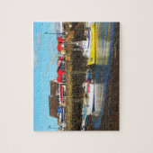 ジャージーの干潮時のロゼル港 ジグソーパズル (縦)